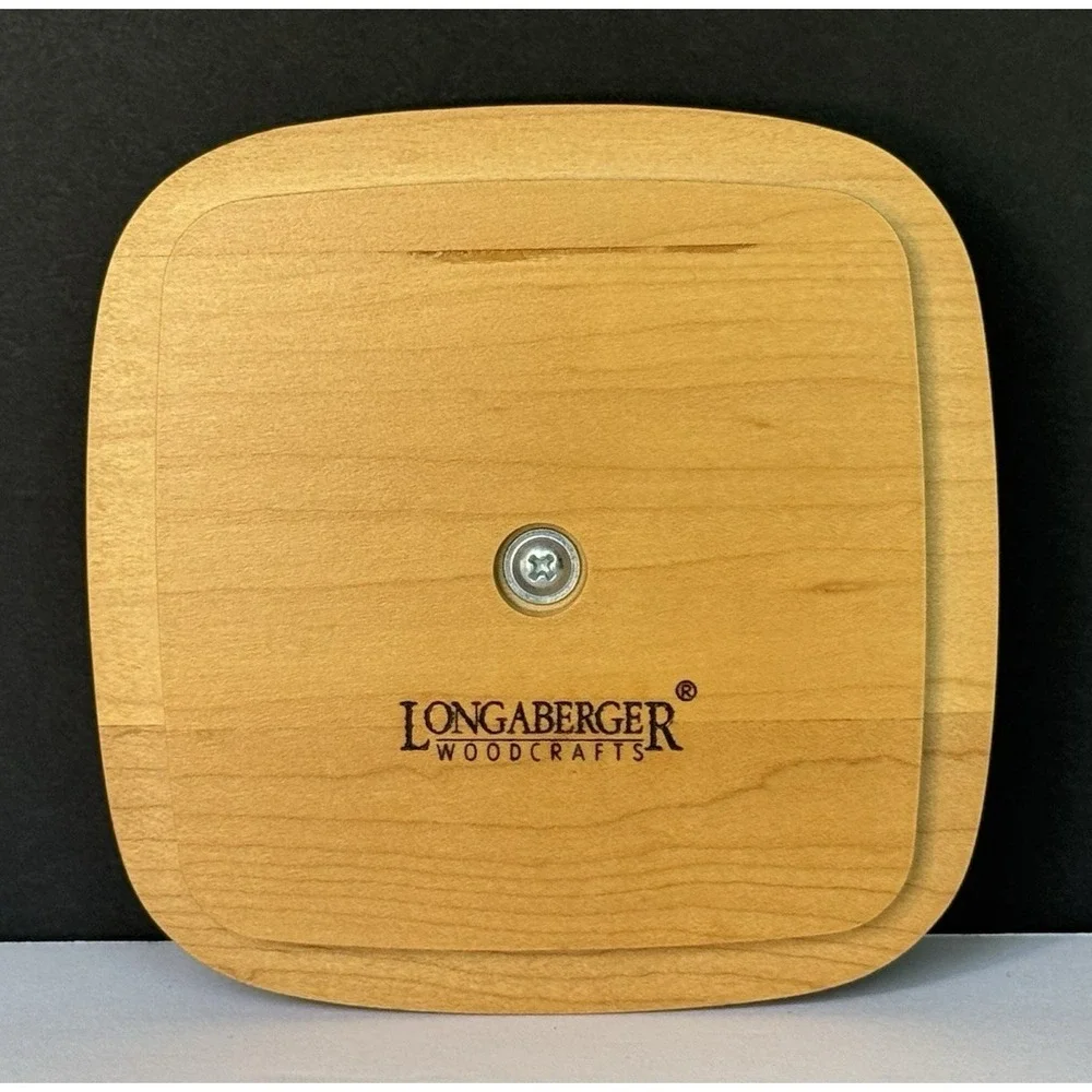 NIB Longaberger  Tree Trimming- Let It Snow -Small Basket Lid w/Red Knob - 58467